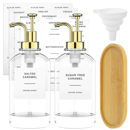 2 Piece Coffee Syrup Dispenser Set