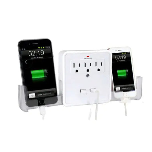 Surge Safe 3-Outlet & USB Charger