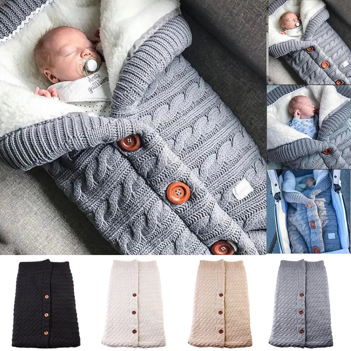 Knitted Baby Winter Sleeping Bags