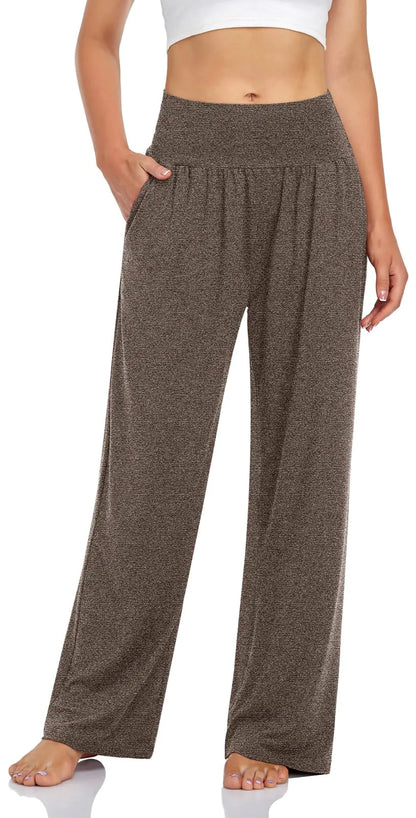 UEU Women's Casual Loose Wide Leg Cozy Pants Yoga Sweatpants