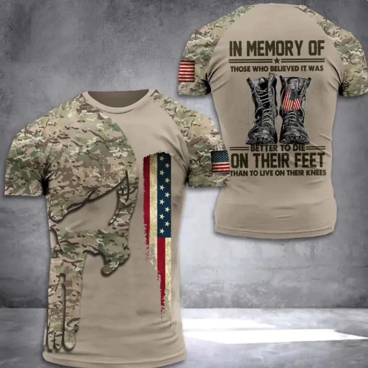 Military Printed 3dT-Shirt