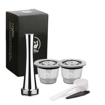 Stainless Steel Refillable Coffee Capsule and Accessories