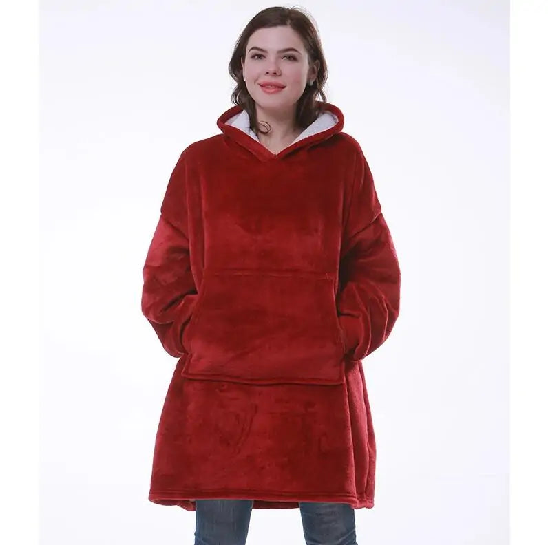 Oversized Cozy Winter Fleece Hoodie