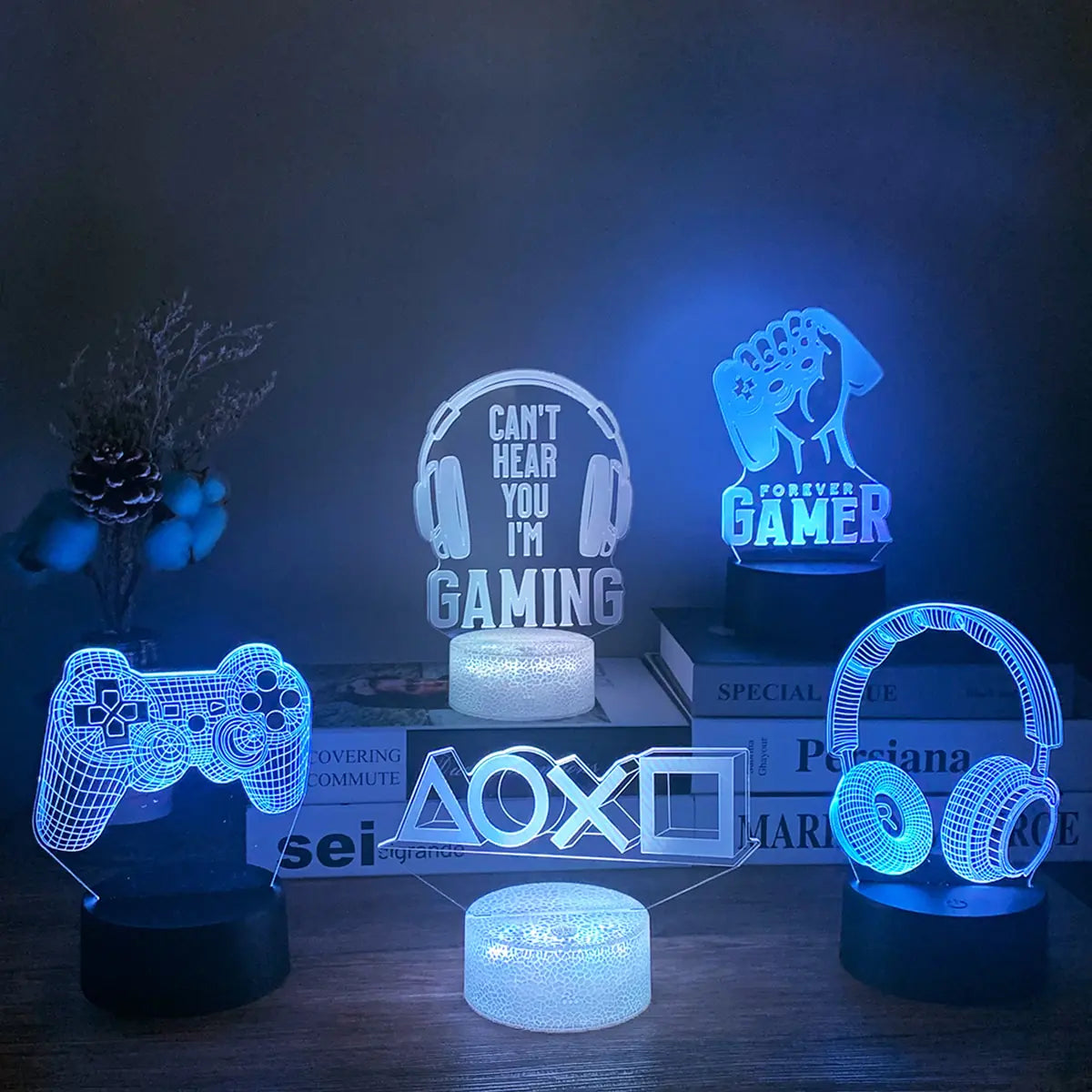 3D RGB LED Gaming Lamp