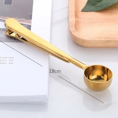 Stainless Steel Coffee Spoon & Sealing Clip