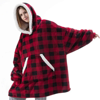 Oversized Cozy Winter Fleece Hoodie