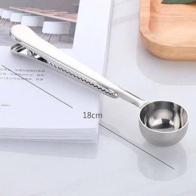 Stainless Steel Coffee Spoon & Sealing Clip