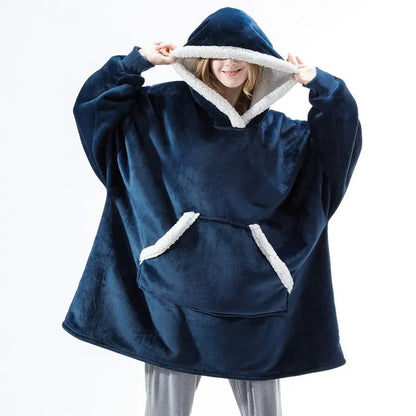 Oversized Cozy Winter Fleece Hoodie