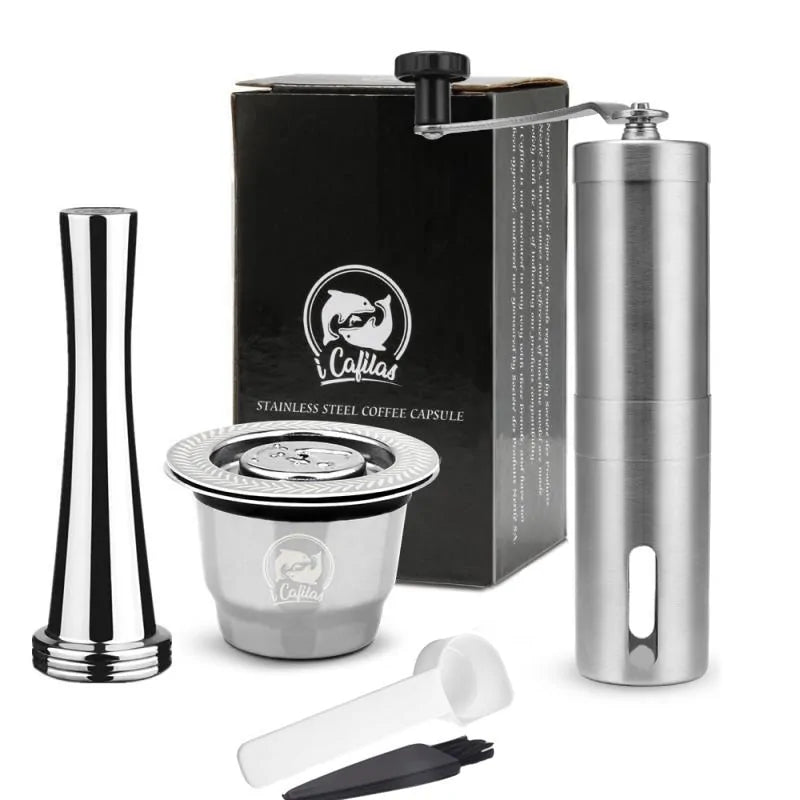 Stainless Steel Refillable Coffee Capsule and Accessories