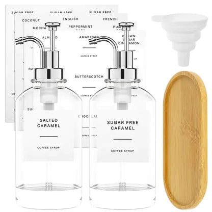 2 Piece Coffee Syrup Dispenser Set