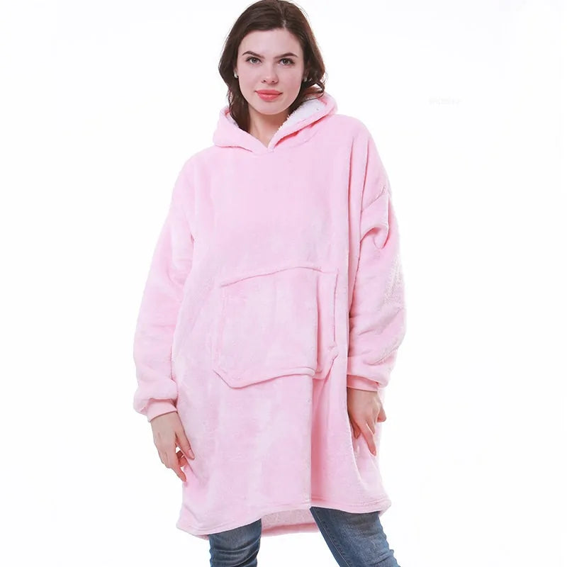 Oversized Cozy Winter Fleece Hoodie