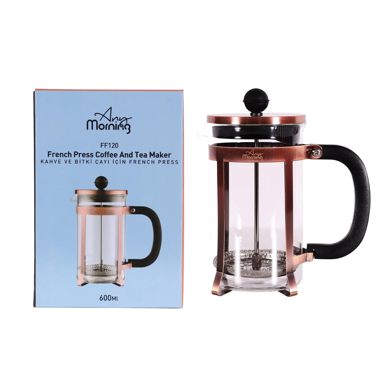 French Press Coffee Tea Maker 600ml