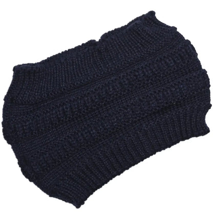 Winter Knitted Ponytail Beanies